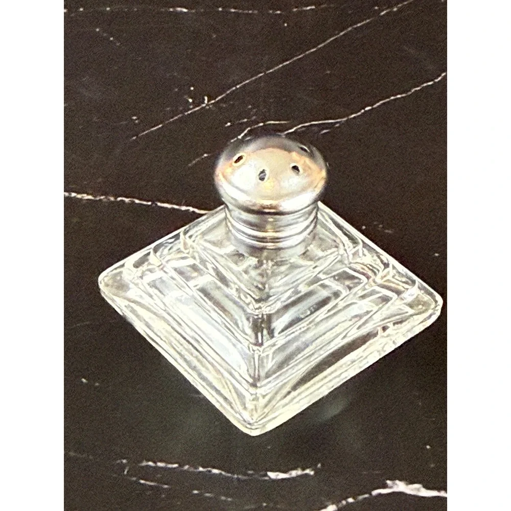 Vintage Irice Mini Crystal Salt & Pepper Shakers Art Deco 1.5